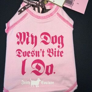 VINTAGE JUICY DOGGY COUTURE Pink Fleece Dog Shirt Sweater RARE NWT